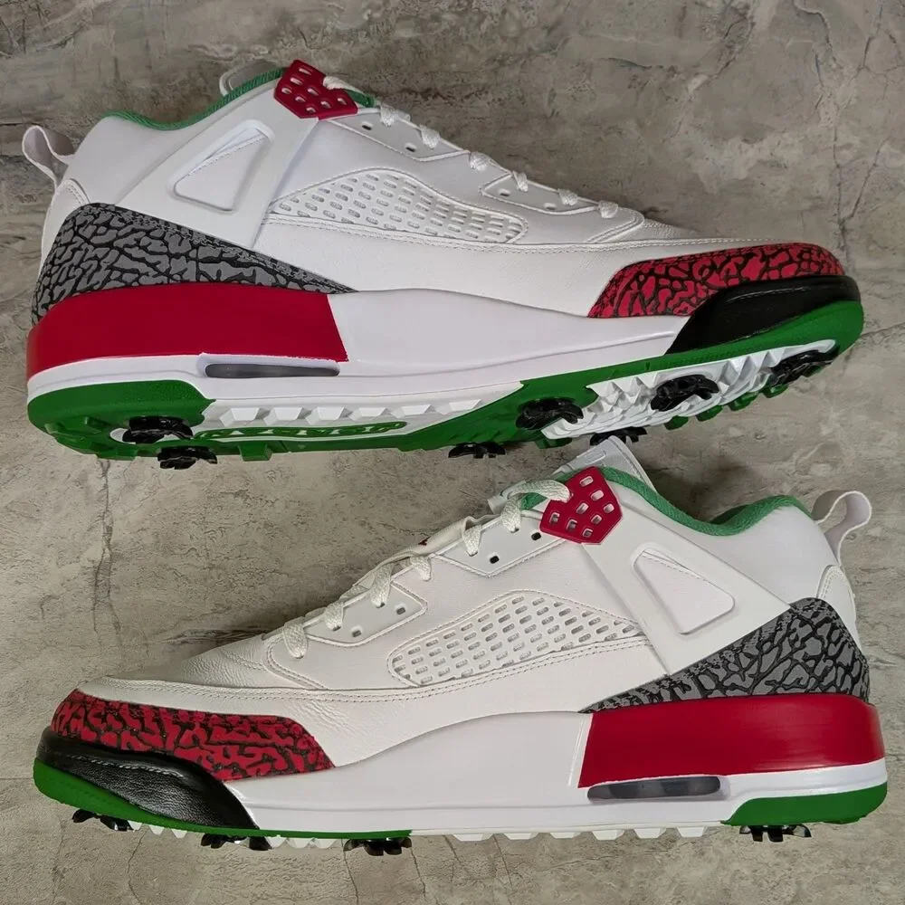 Nike Air Jordan Spizike Low OG Men's 16 White Red Green Golf Shoes HQ4365-100